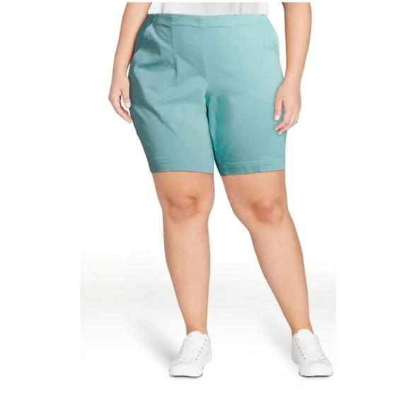 Just My Size Women’s Plus Size Aqua 2 Pocket Shorts Size 2X NEW - Picture 6 of 8